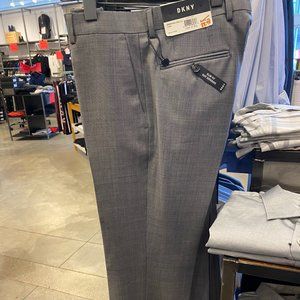Mens slim grey dress pants